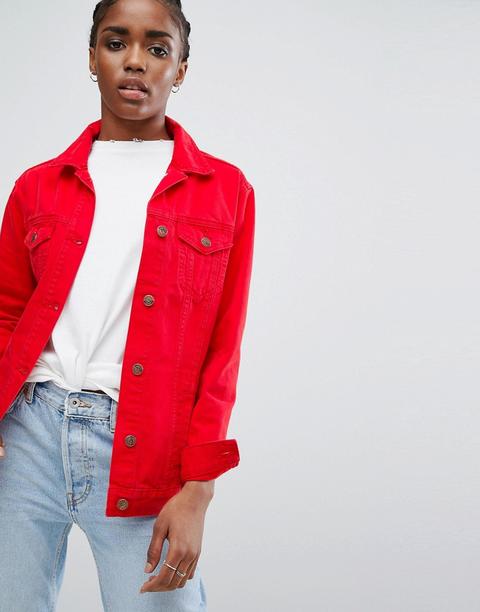 New Look Longline Coloured Denim Jacket