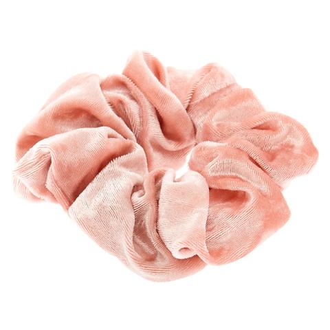 Claire's Medium Velvet Hair Scrunchie - Blush Pink