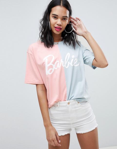 Camiseta En Dos Tonos Barbie De Missguided
