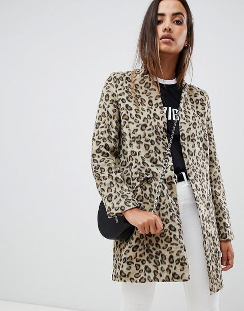 Missguided - Cappotto Sartoriale Elegante Maculato - Multicolore