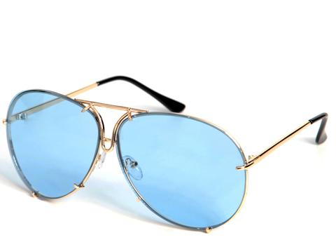 La Blue Oversized Aviators