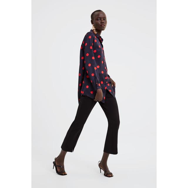 polka dot shirt zara
