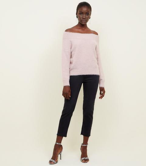 Pink bardot outlet jumper