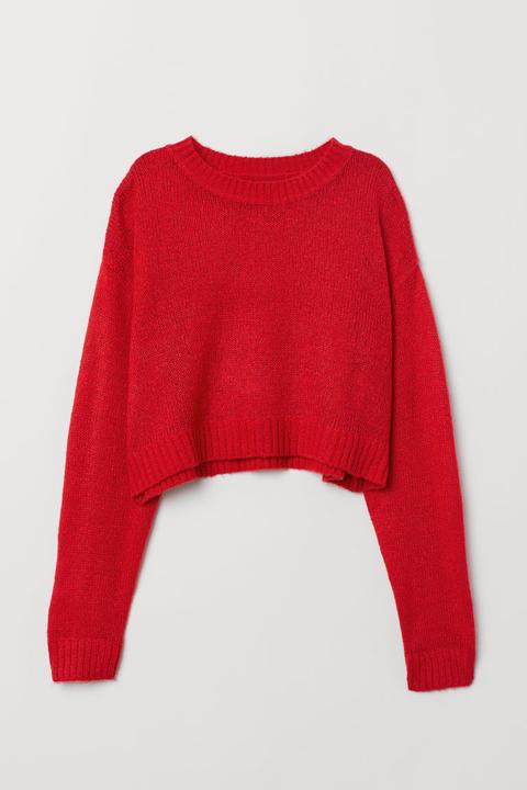 H & M - Pullover In Maglia - Rosso