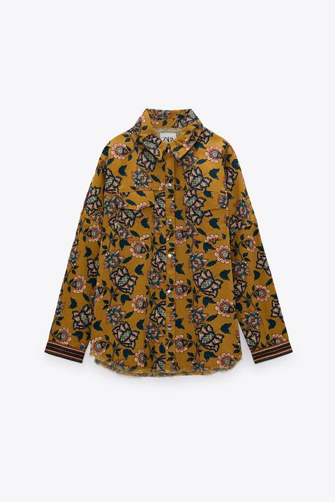 Sobrecamisa Estampada Bolsillos