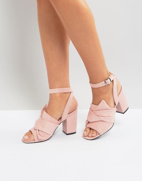 Sandalias De Tacón Con Nudo Extragrande En La Parte Delantera De Park Lane