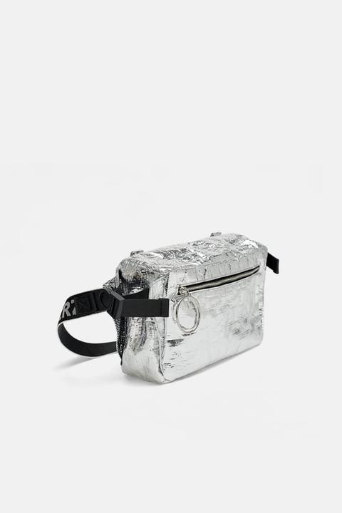 Metallic Crossbody Belt Bag