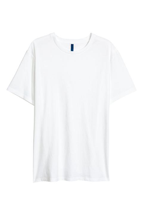 H & M - T-shirt Lunga - Bianco