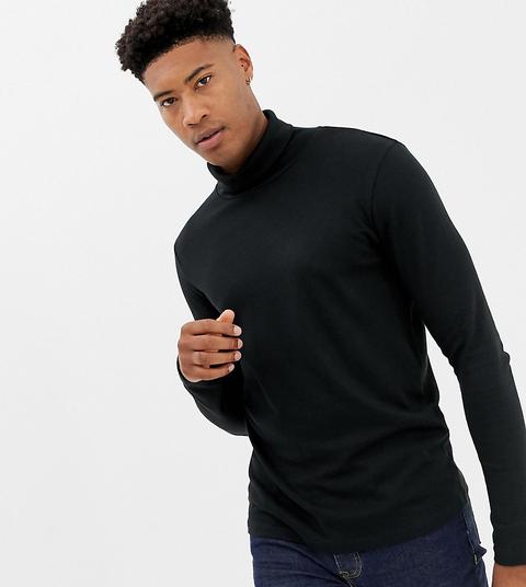 Selected Homme - Top Dolcevita A Maniche Lunghe - Nero