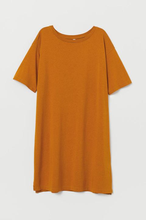 T-shirt-kleid - Yellow - Damen
