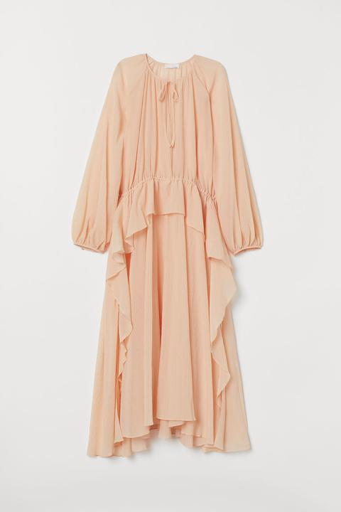 H & M - Abito In Misto Seta - Arancione
