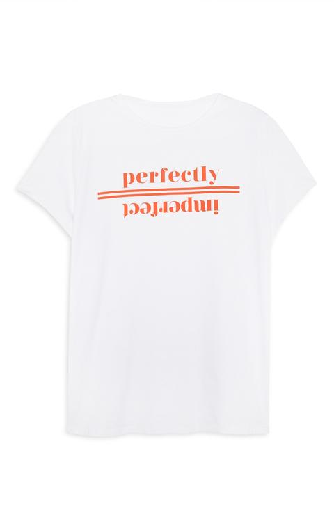 White Slogan T-shirt