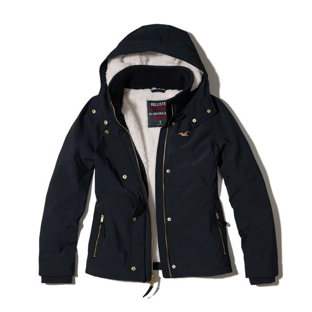 hollister sherpa lined jacket