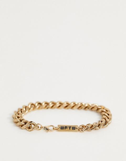 Pulsera Dorada Con Cadena Gruesa De Wftw-dorado