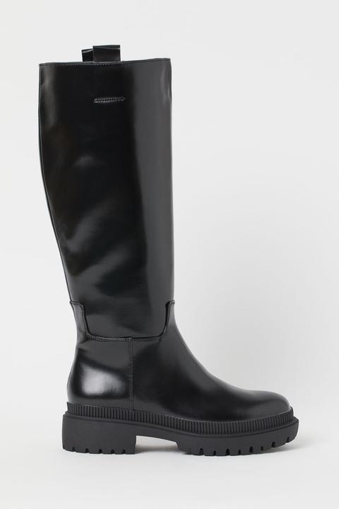 Chunky-soled Boots - Black