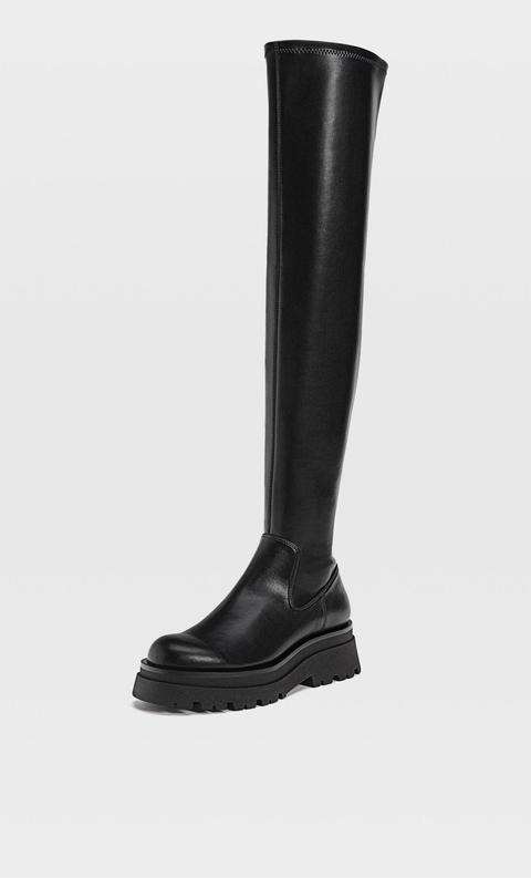Low-heel Track Sole Xl Boots