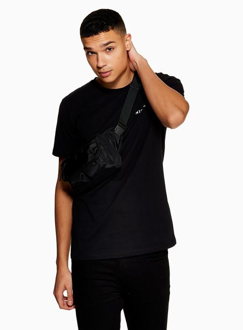 Mens Nicce Black Logo T-shirt, Black