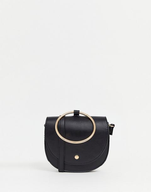 New Look - Schwarze Tasche Mit Ring-detail - Schwarz