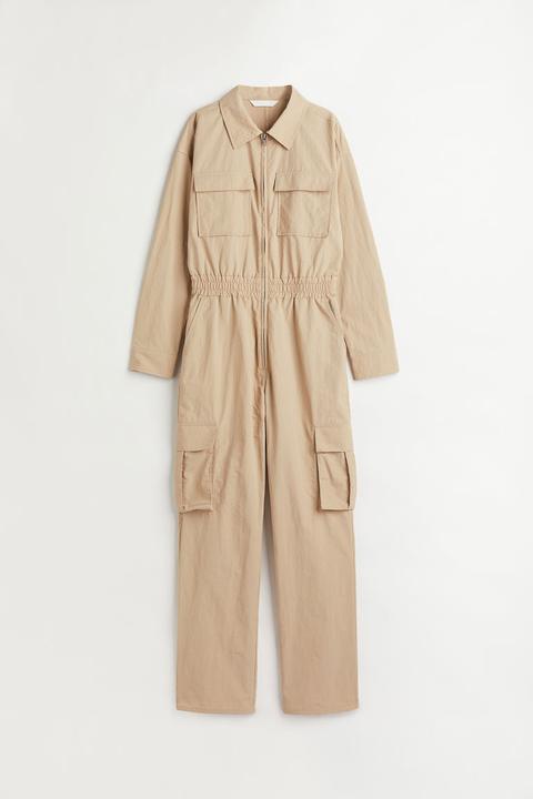 Nylon Jumpsuit - Beige