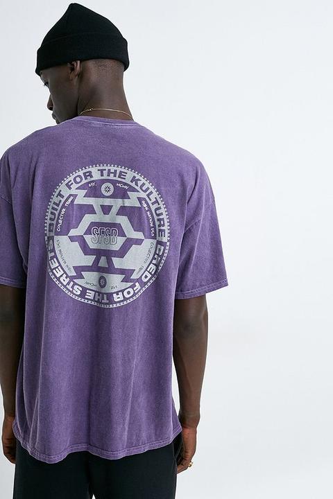 Uo Systems Reflective Purple T-shirt - Purple L At Urban Outfitters