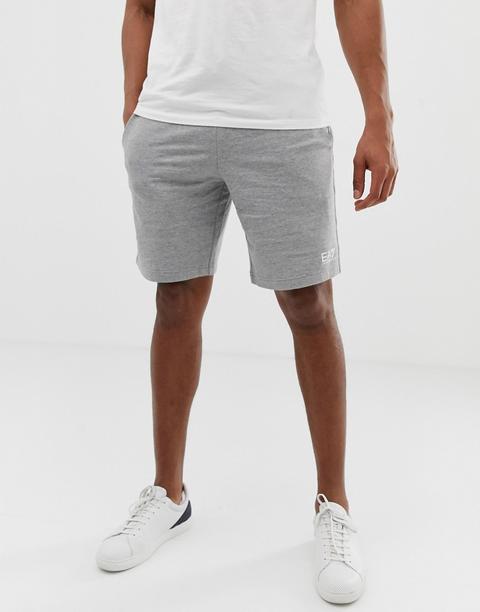 Ea7 - Graue Sweatshorts Mit Logo - Grau