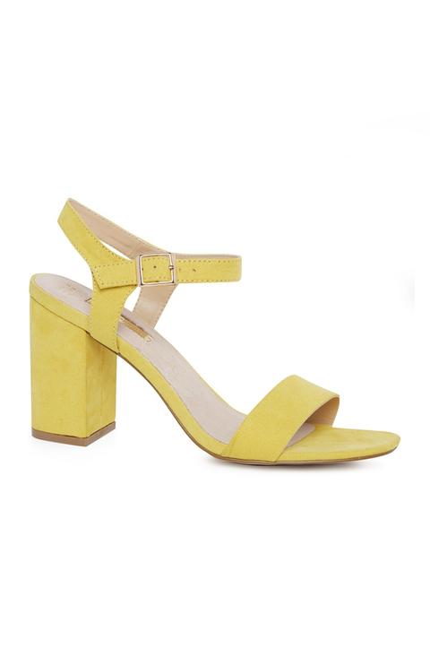 Yellow Block Heel Sandal from Primark on 21 Buttons