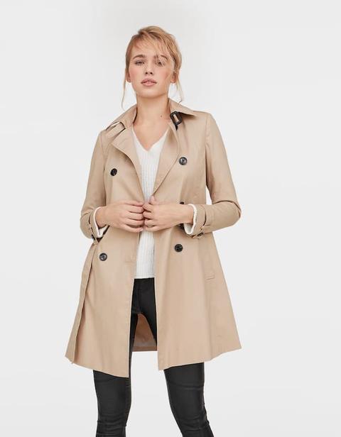 Trench Collo A Revers Pietra