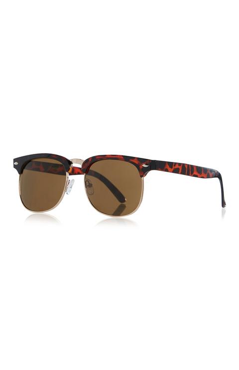 Brown Tortoise Print Sunglasses