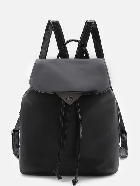 Twist Lock Detail Pu Backpack