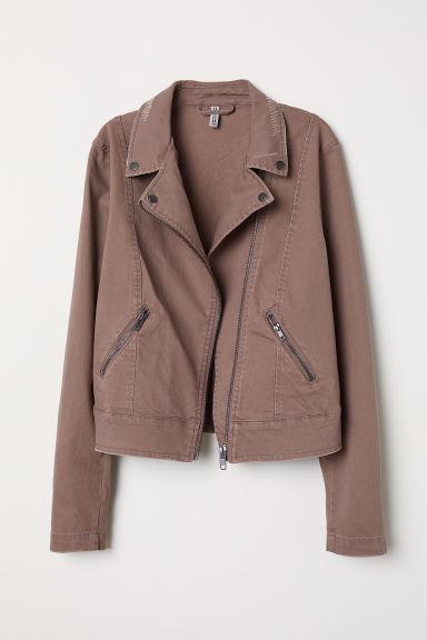 H & M - Giubbotto Tipo Biker In Twill - Beige