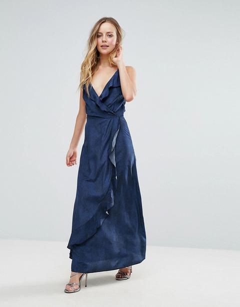Vestido Largo Con Volante De Liquorish