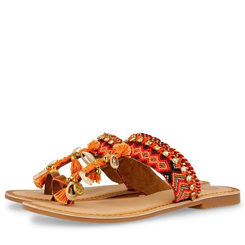 sandalias naranjas