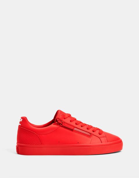 Sneaker Rossa Da Uomo Con Cerniera