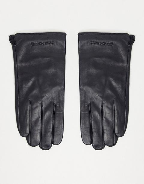 Guantes De Cuero De Smith & Canova-negro