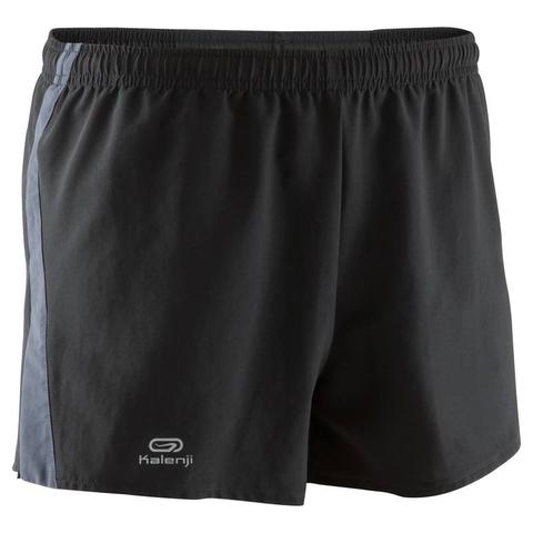 Pantalón Short De Running Hombre Negro Split Kiprun Kalenji