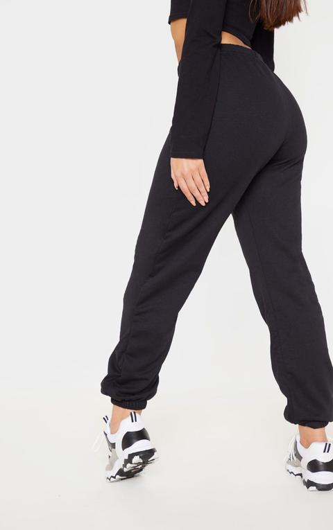 black basic cuffed hem jogger