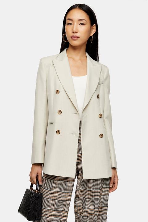 Womens Six Button Double Breasted Suit Blazer - Dusty Green, Dusty Green