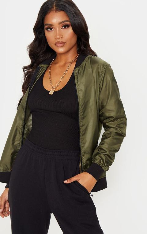 Khaki Lightweight Bomber Jacket