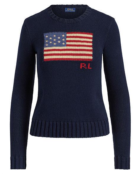 Maglia In Cotone Con Bandiera