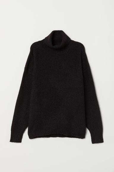 H & M - Pullover A Collo Alto - Nero