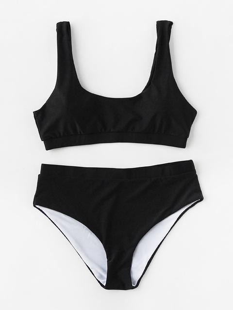 Scoop Neck Bikini Set from SheIn on 21 Buttons