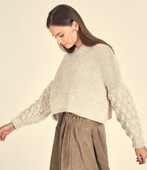 Maglia Maniche Crochet