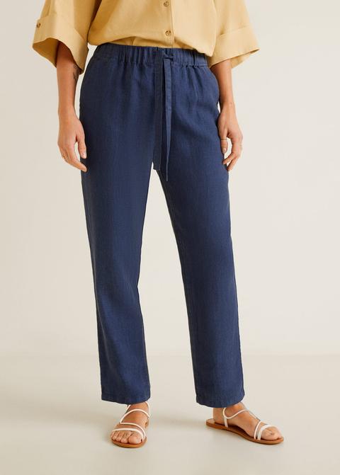 Pantalón Recto Lino