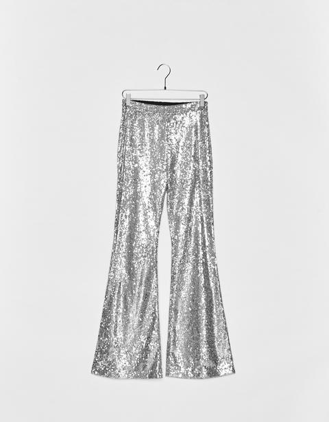 Pantalón Flare De Lentejuelas