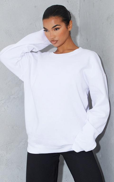 Sweat Oversize Blanc Classique, Blanc