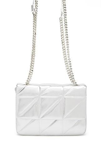 bag with silver chain strap