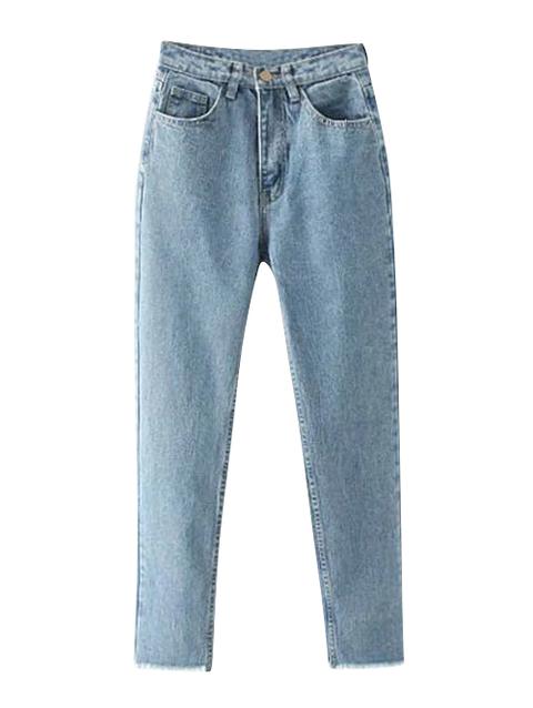 Conici Sfilacciati Hem Jeans