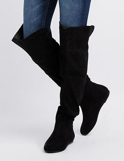 Ruched Over-the Knee Boots