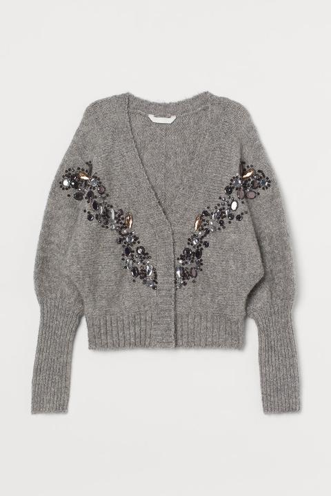 Wool-blend Cardigan - Grey