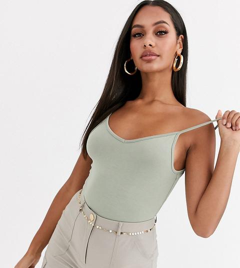 Body De Tirantes En Color Salvia De Missguided-verde